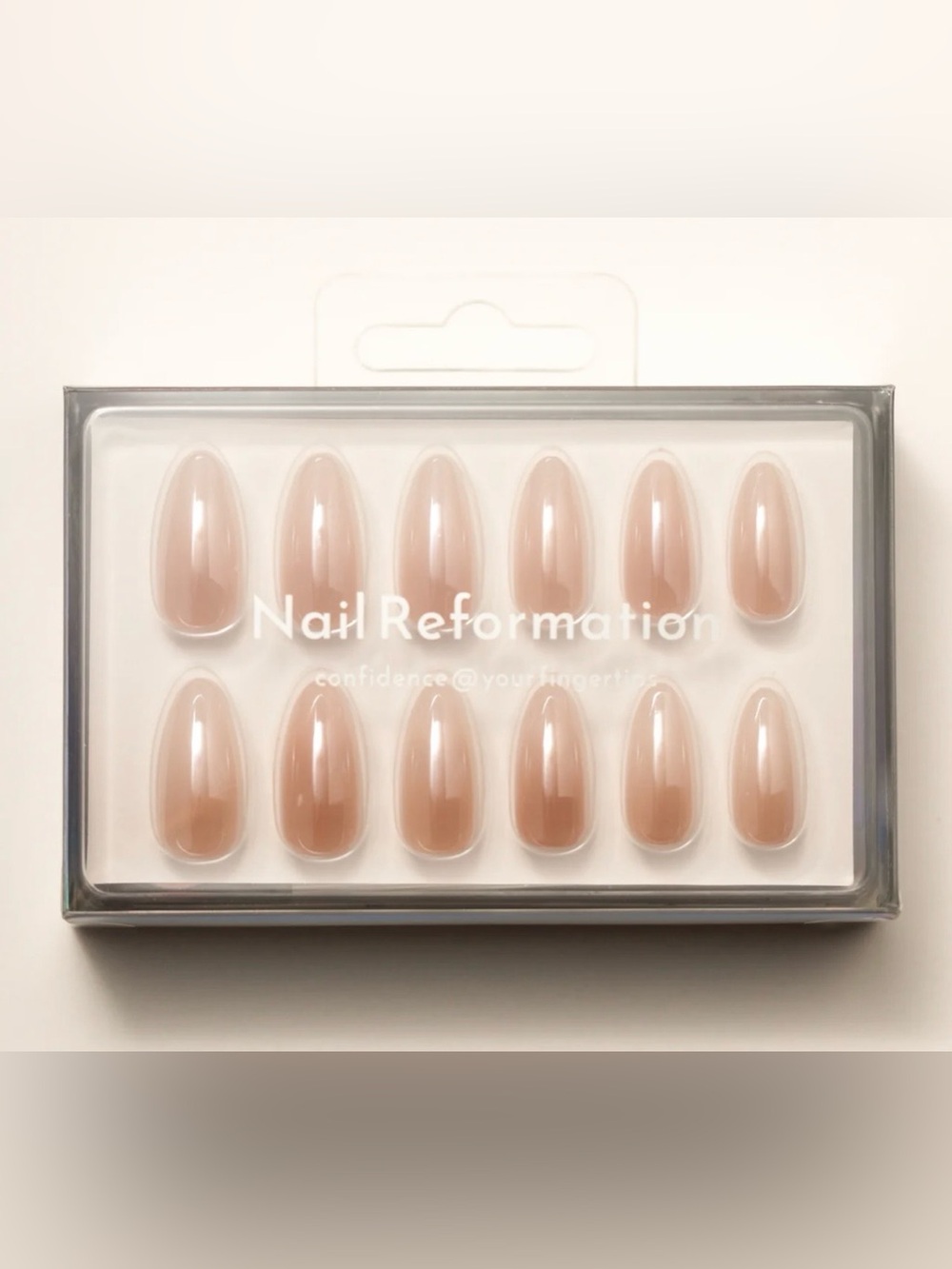 Nail Reformation Medium Almond Press-On Nails in ROSE GLAZE NIB